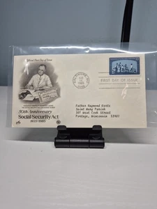 50th Anniversary Of Social Security Act First Day Issue Envelope .22C Roosevelt  - Picture 1 of 3