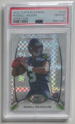 Topps Platinum 2012 - novato Russell Wilson #138 X-Fractor (RC) PSA 10 Foto 1 de 2