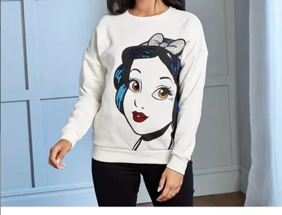 Disney Store Snow White Sweatshirt Size Uk L new with tags sequin diamantes - Image 1 of 4