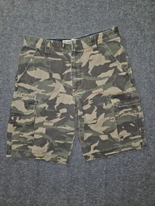 VINTAGE Tommy Hilfiger Shorts Mens 32 Camouflage Cargo Camo Utility Military 00s - Picture 1 of 15