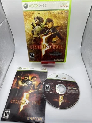 Resident Evil 5 Gold Edition (Microsoft Xbox 360, 2010) Complete Tested Game RE5 - Image 1 of 4