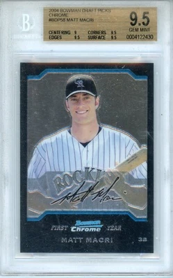2004 Bowman Chrome Draft Matt Macri #58 BGS 9.5 - Image 1 of 2