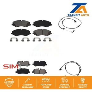 Front Rear Semi-Metallic Brake Pads & Wear Sensor Kit For Land Rover Range Sport - Picture 1 of 9