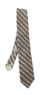 CHRISTIAN DIOR MONSIEUR Beige Mezcla Poliéster Hombre Corbata Patrón Rayas. PVGC Foto 1 de 4