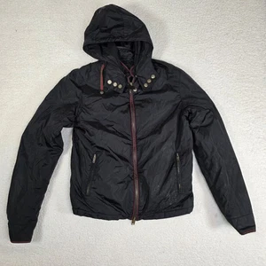 Vintage Gucci Black Nylon Hooded Black Jacket Size 48 US Size 12 - Bild 1 von 18