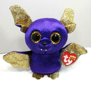 Ty Beanie Boos Count The Bat Plush Purple Gold 6" MWMT - Picture 1 of 4