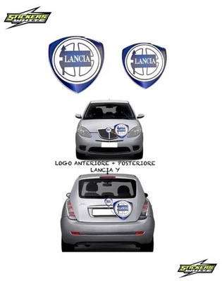 2 ADESIVI LOGO 3D RESINATO RICAMBIO COMPATIBILE LANCIA Ypsilon dal 2003 al 2007 - Immagine 1 di 2