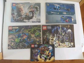 5 Lego instructions only. Sets, 7018, 7186, 6977, 1382, 1380