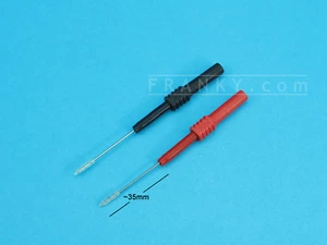 Test Probes with flexible and Sharp 1mm Stainless Steel Tip (1 Pair Red + Black) - Picture 1 of 4