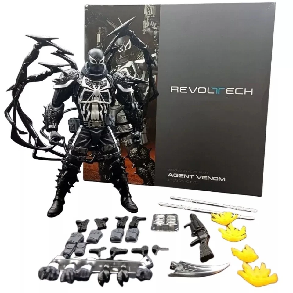 Revoltech Amazing Yamaguchi Venom Action Figure Kaiyodo Spider-Man Agent Boxed - image 1 of 4