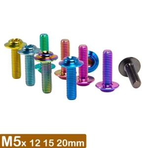 Tornillo de titanio M5x12 15 20mm Ti Bolt D15 Paraguas Cabeza Motocicleta Fijador - Imagen 1 de 5