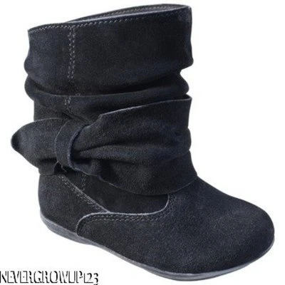 CIRCO BLACK SUEDE SLOUCH BOOTS~JAYDA~LITTLE GIRLS 5~6~7~8~9~10~11~12~NWT - Image 1 of 3