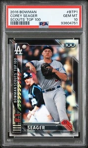 Bowman Chrome Top 100 Corey Seager 2016 PSA 10 - Imagen 1 de 2