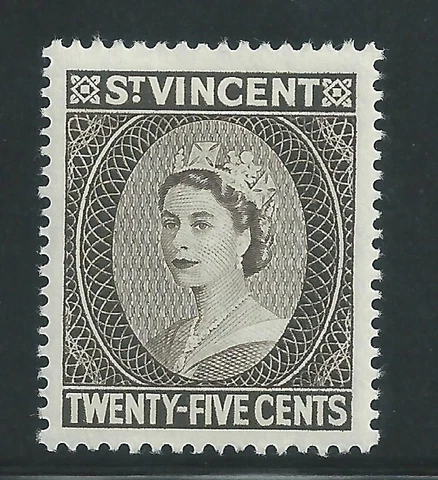 St. Vincent Scott # 194 MH Queen Elizabeth II from 1955 Set Cover