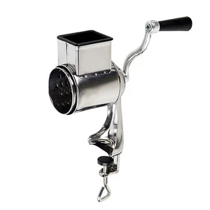 Kitchen Rotary Cheese Grater with Interchangeable Round Stainless Steel Blades - Picture 1 of 15