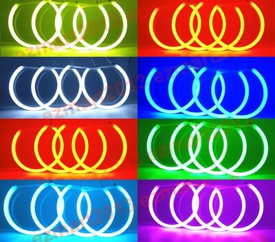 for GMC Canyon Chevrolet Colorado 04-12 headlight cotton RGB halo ring APP DRL - Image 1 of 4