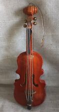 Vintage Midwest Importers Violin Or Cello Hand Made Wooden 7.5" Ornament Taiwan
