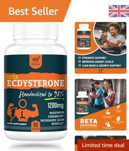 Beta Ecdysterone Supplement 1200mg, 60 Capsules - 1-Month Supply, 98% Purity for - Picture 1 of 9