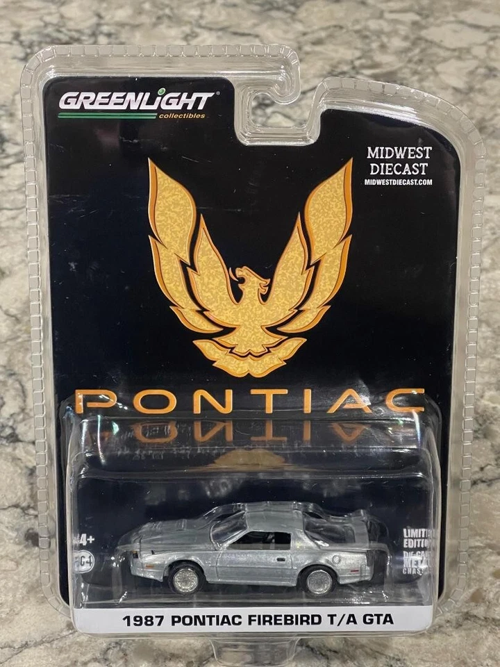 Greenlight RAW GREEN MACHINE 1987 Pontiac Firebird GTA 1/64 Midwest Exclusive - Image 1 of 1
