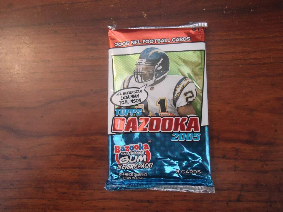 2005 Topps Bazooka Football Hobby PACK Factory Sealed ...Aaron Rodgers Rookie? - Image 1 of 2