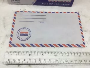 x 10 lot Air Mail Envelopes Scrapbook Supplies international new red blue 3x6 - Picture 1 of 4