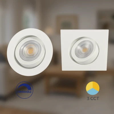 LED 7 Watt Einbaustrahler Dimmbar schwenkbar Spot 650 Lumen schaltbar 3000-6500K - Bild 1 von 4