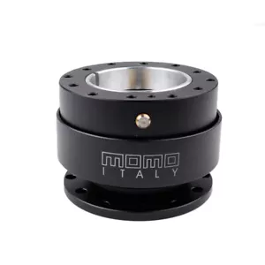 MOMO Black Steering Wheel Quick Release Hub Adapter Snap Boss Kit - Picture 1 of 5