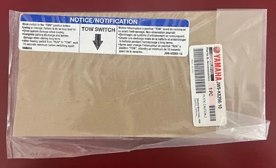 Carro de golf Yamaha Drive placa de precaución 2 #JW9-K8298-10-00 Foto 1 de 3