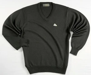 NEU Monte Carlo Herren Medium M 42 100% Merino Magna Wolle dunkelgrau V-Ausschnitt Pullover - Bild 1 von 6