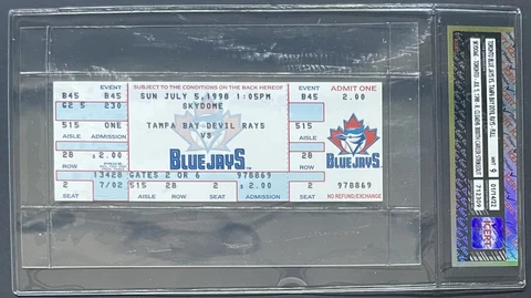 1998 Roger Clemens 3000 Strikeout Ticket Toronto Blue Jays Tampa Bay Devil Rays Cover