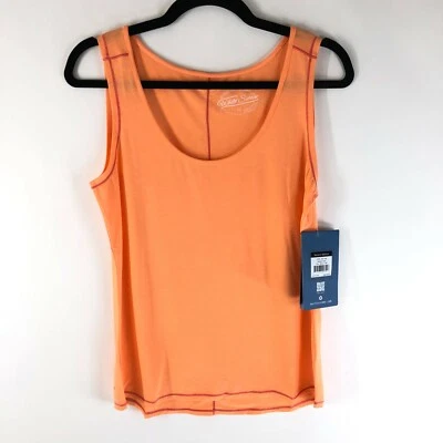 White Sierra Womens Kalahari Tank Top Scoop Neck Knit Stretch Orange Size M - Image 1 of 4