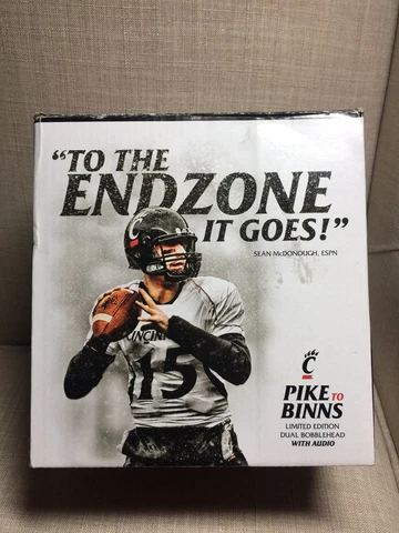 Cincinnati Bearcats Football Pike To Binns Limited Edition Dual Bobblehead Cover