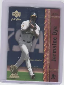Upper Deck Jermaine Dye 2001 #5 guante de oro ganador limitado/100 Oakland - Imagen 1 de 2
