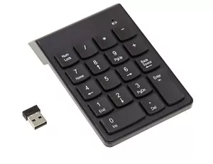 Pavé Numérique USB SANS FIL clavier 18 Touches 2.4GHz - Foto 1 di 1