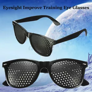 Anti-fatigue Pinhole Glasses Stenopeic Vision Improver Eyesight Car Sunglasses - Picture 1 of 14