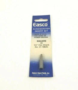 Vástago hexagonal cuadrado #2 bits 1/4" Easco 411962C *HECHO EN EE. UU.* - Imagen 1 de 3