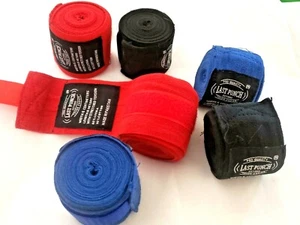 Boxing, MMA, Martial Arts Protective Hand Wraps Red, Black, Blue Last Punch 👀 - Picture 1 of 35