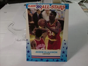 1989-90 Fleer Stickers  #2 - Akeem Olajuwon - Houston Rockets  89-006 - Picture 1 of 2