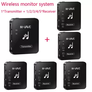 2.4GHz Wireless In-Ear Monitor System Transmitter Receiver Rechargeable 30m Y3Y1 - Picture 1 of 20