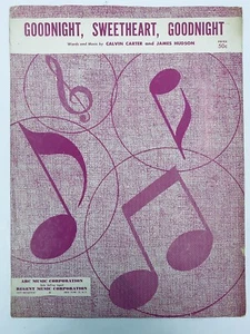 1954 Goodnight Sweetheart Goodnight Sheet Music Calvin Carter James Hudson Arc - Picture 1 of 5