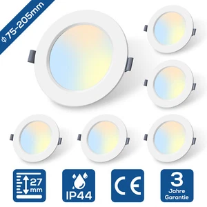 LED Einbaustrahler Ultraslim Flach Panel 4-20W Rund Deckenlampe Einbau Spot 230V - Bild 1 von 28