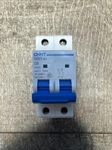 Interruttore miniaturizzato CHNT NB1-D6-2P NB1-63 D6 6A 2 poli - Foto 1 di 6
