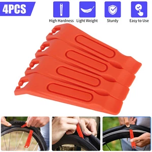 4x Bicycle Plastic Grip Tire Levers Removal Tool Set for Road and Mountain Bike - Picture 1 of 9