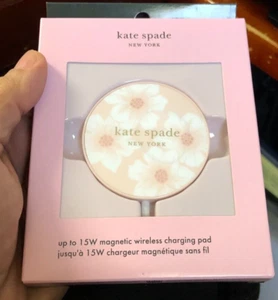 New Kate Spade New York 15W Magnetic Wireless Charging Pad - Hollyhock Floral - Picture 1 of 2