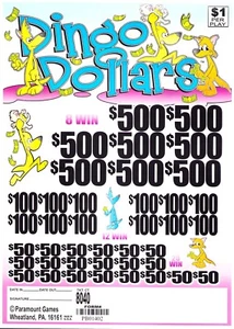 Pull Tab Tickets - Jar Tickets - Game - Dingo Dollars - Picture 1 of 2