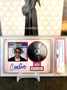 ⭐️ 2015 PANINI AMERICANA COOLIO SIGNATURES ÁLBUM PSA 9 COMO NUEVA TARJETA AUTOMÁTICA SP/49 - Imagen 1 de 2