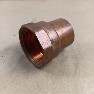 Instalación de tuberías, adaptador hembra de cobre, 1 1/2" FPT x 11/2" SW - Imagen 1 de 5