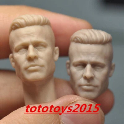 Неокрашенная скульптурная фигурка солдата мужского пола 1:12 Brad Pitt SHF 6 дюймов игрушка для тела  - Изображение 1 из 3
