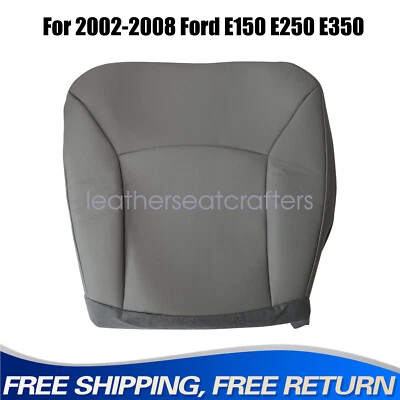 NUEVO 2002-2008 para Ford E150 E250 furgoneta de carga parte inferior del conductor cubierta de asiento de cuero gris Foto 1 de 4