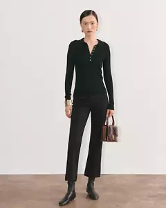 Everlane Hose Damen Größe XS schwarz The Dream Kick Flare Ankle Knit - Bild 1 von 13